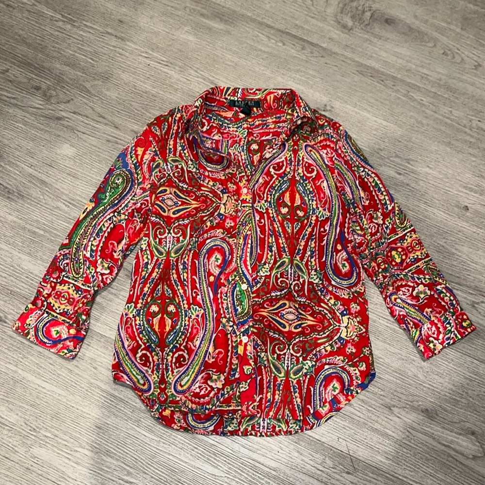 Ralph Lauren Red Paisley Shirt